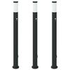 vidaXL Pullertlamper med sensor og stikkontakt 3 stk 110 cm rustfritt st&aring;l IP44