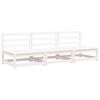 vidaXL Hagesofaer uten armlener 3 stk hvit 70x70x67 cm heltre furu