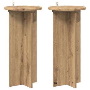 vidaXL Planteholder 2 pcs Artisan eik 29,5 x 29,5 x 60 cm