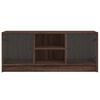 vidaXL TV-benk med d&oslash;r brun eik 102x37x42 cm