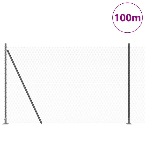 vidaXL Gjerdep&aring;le Gr&aring; 100 x 1,4 m (25 mm mesh) St&aring;l og PVC