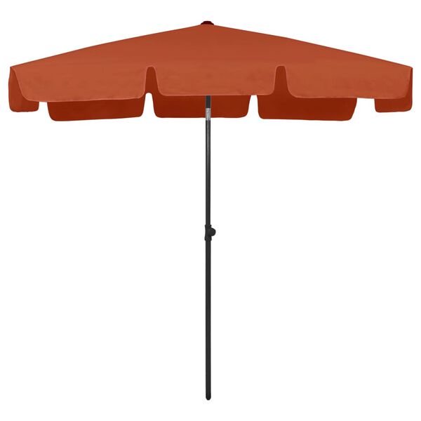vidaXL Strandparasoll terrakotta 200x125 cm