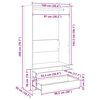 vidaXL Garderobe hvit 100x50x200 cm konstruert tre