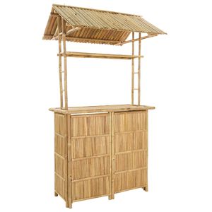 vidaXL Utend&oslash;rs Barbord Naturlig 115 x 95 x 214 cm Bambus