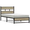 vidaXL Sengeramme i metall uten madrass sonoma eik 107x203 cm
