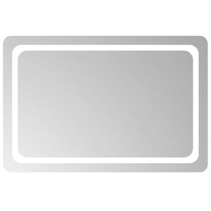 vidaXL LED Badevindu med speil Gjennomsiktig 90 x 60 cm herdet glass