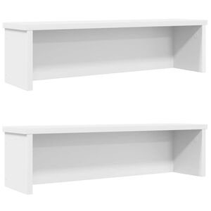 vidaXL Kj&oslash;kkenstativer stablebare 2 stk hvit 50x15x16 cm