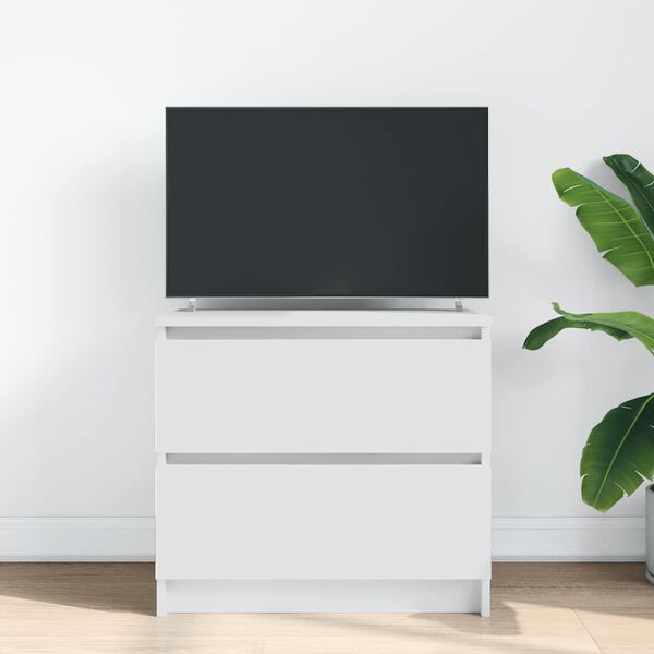 vidaXL TV-benk hvit 60x35x54 cm konstruert tre