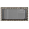 vidaXL Hagebord med glassplate grå 58x27,5x55 cm polyrotting
