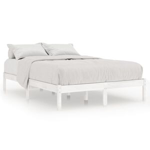 vidaXL Sengeramme hvit heltre furu 160x200 cm