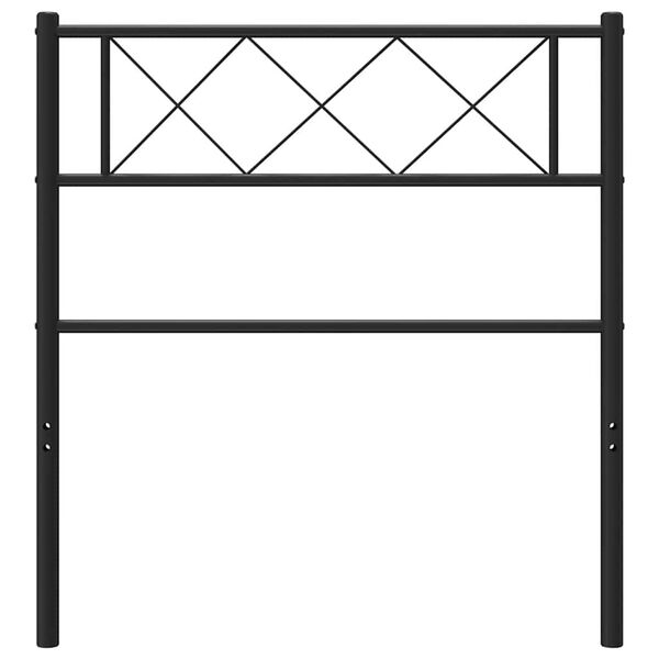 vidaXL Utskiftbar sengegavl i metall svart 100 cm