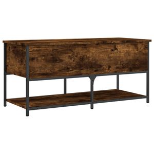 vidaXL Oppbevaringsbenk r&oslash;kt eik 100x42,5x47 cm konstruert tre