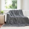 vidaXL Kastepledd 6 pcs M&oslash;rkegr&aring; 270 x 240 cm Fleece