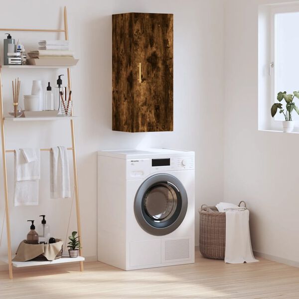 vidaXL Veggskap r&oslash;kt eik 34,5x34x90 cm