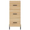 vidaXL Highboard sonoma eik 34,5x34x180 cm konstruert tre