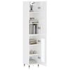 vidaXL Highboard h&oslash;yglans hvit 34,5x34x180 cm konstruert tre