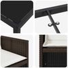 vidaXL Hage Spisegruppe 5 pcs Brun polyrotting