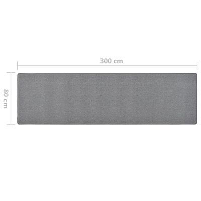 vidaXL Teppeløper mørkegrå 80x300 cm
