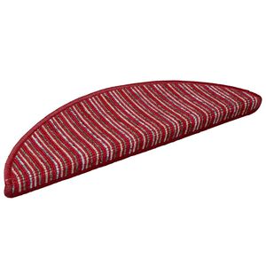 vidaXL Selvlimende trappematter 15 stk. 56 x 17 x 3 cm Non-Slip R&oslash;d