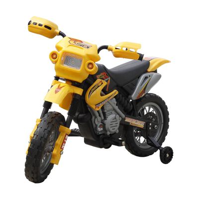 Elektrisk gul motorsykkel til barn