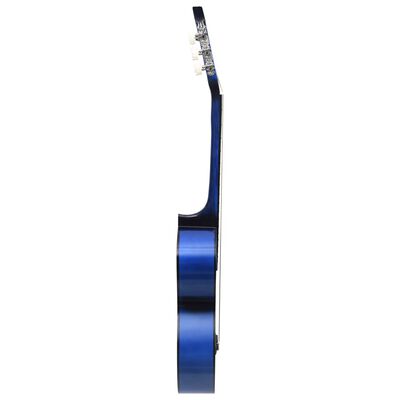 vidaXL Klassisk gitar for nybegynnere 4/4 39" lind blå