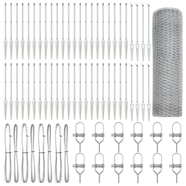 vidaXL Gjerdep&aring;le s&oslash;lv 100 x 1 m (25 mm maske) St&aring;l