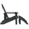 vidaXL Adirondack hagestol med fotskammel HDPE antrasitt