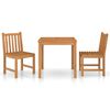 vidaXL 3-delt hagespisesett 80x80 cm heltre teak
