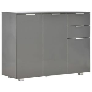 vidaXL Skjenk h&oslash;yglans gr&aring; 107x35x80,5 cm