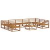 vidaXL Utend&oslash;rs sofa-sett 10 pcs Naturlig Solid akasietre