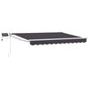 vidaXL Manuell utvidbar markise med LED-lamper 2,5 x 2 m