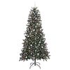 vidaXL Kunstig juletre med 300 LED gr&oslash;nn 240 cm PVC og plast og st&aring;l