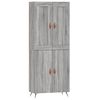 vidaXL Highboard gr&aring; sonoma 69,5x34x180 cm konstruert tre