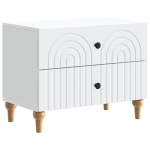 vidaXL Nattbordskap med skuff Hvit 62 x 34,5 x 48 cm Konstruert tre