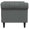 vidaXL Chesterfield sofa stol Mørke grå 78.5 x 74.5 x 74.5 cm stoff
