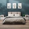 vidaXL Nattbord 2 stk hvit 60x34x51 cm heltre furu