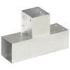 vidaXL Stolpesko T-form galvanisert metall 91x91 mm