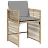 vidaXL Hage Spisegruppe 5 pcs Beige polyrotting
