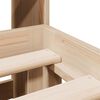 vidaXL Seng med bokhylle uten madrass 135x190 cm heltre furu