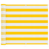 vidaXL Balkong Skjerm Gul og hvit 100 x 600 cm Oxford Stoff