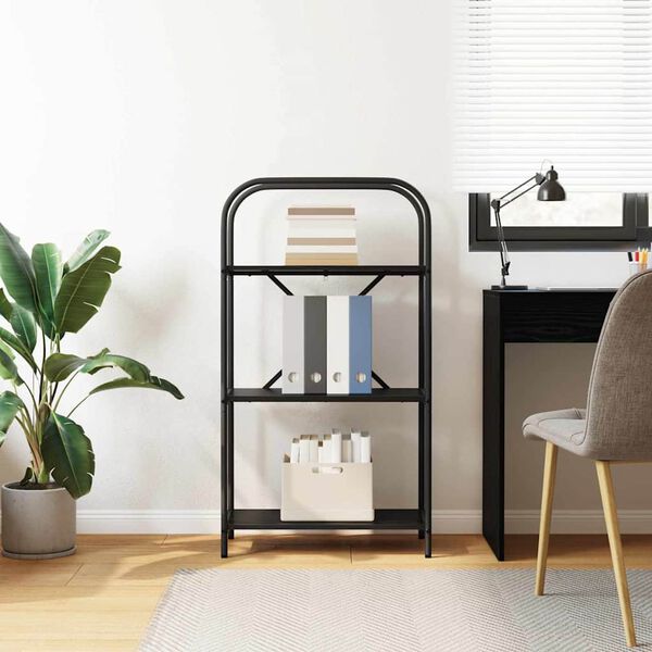 vidaXL Bokhylle Svart Eik 60 x 30 x 109 cm Konstruert tre