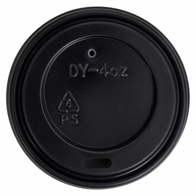 vidaXL Kaffepapirkopper med lokk 120 ml 500 stk svart
