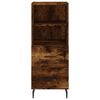 vidaXL Highboard r&oslash;kt eik 34,5x34x180 cm konstruert tre