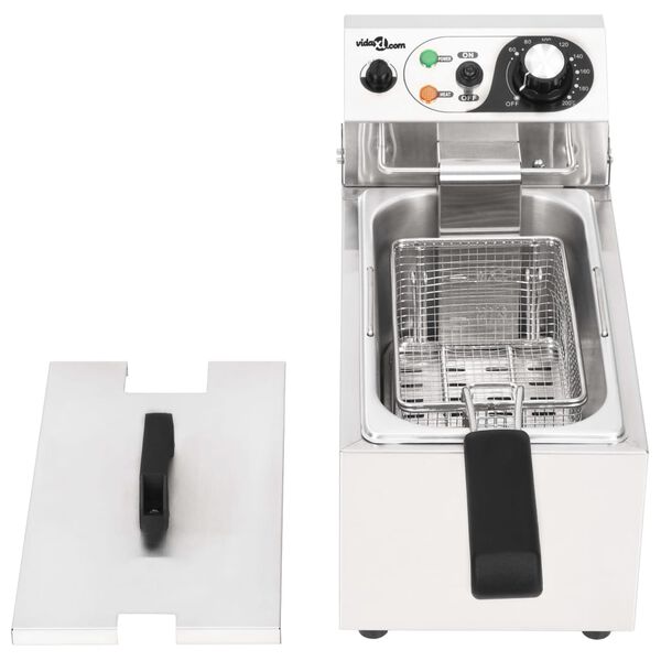 vidaXL Elektrisk frityrkoker rustfritt st&aring;l 6 L 2000 W