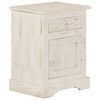 vidaXL Nattbord hvit 40x30x50 cm heltre mango