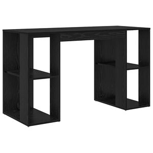 vidaXL Skrivebord Svart Eik Konstruert tre 130 x 50,5 x 75 cm