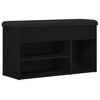 vidaXL Skobenk Svart 80 x 30 x 45 cm Konstruert tre