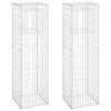 vidaXL Gabionstolper 2 stk 50x50x180 cm jern
