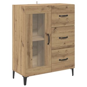 vidaXL Serviesskap Artisan Eik 69,5 x 34 x 90 cm Ingeni&oslash;rtre og jern