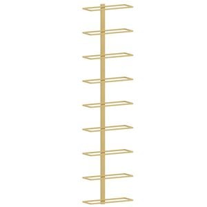 vidaXL Veggmontert vinstativ for 9 flasker gull jern